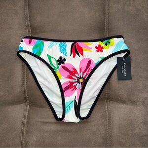 🆕 Kate Spade New York Floral Bikini Bottoms Size M Multicolor Tropical Swim